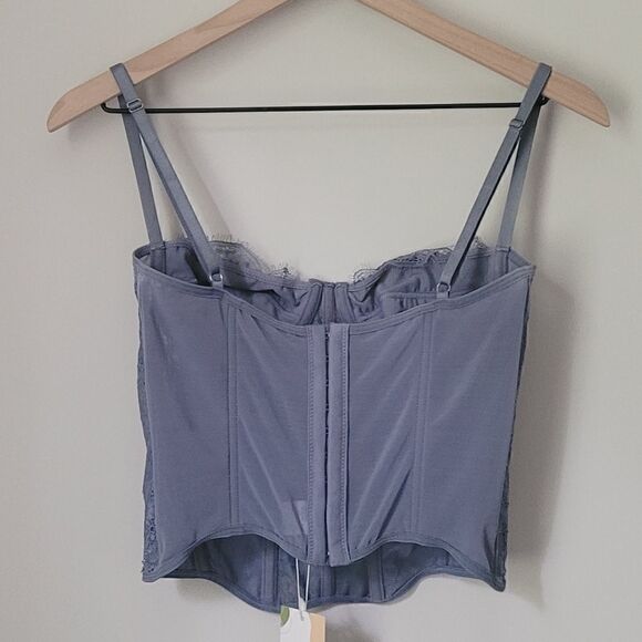 New Dealmore Blue Lace Corset Bodice Size Medium NWT - Picture 7 of 7